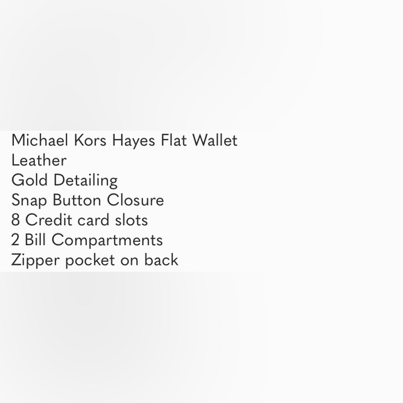 NWOT Michael Kors Hayes Flat Envelope Wallet - Picture 3 of 10